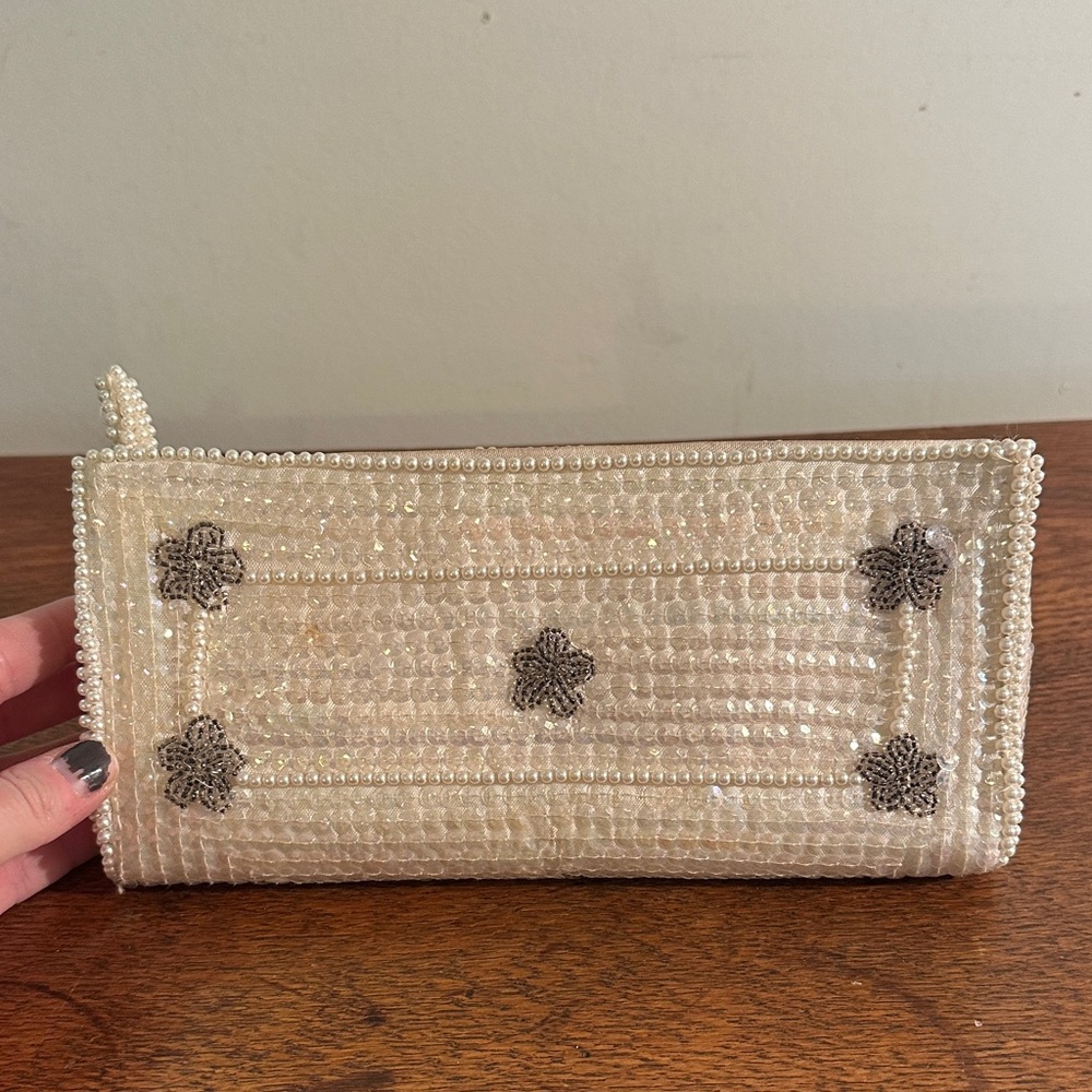 Vintage "Bag By Debbie" Sequin And Bead Evening Clutch Bag Purse